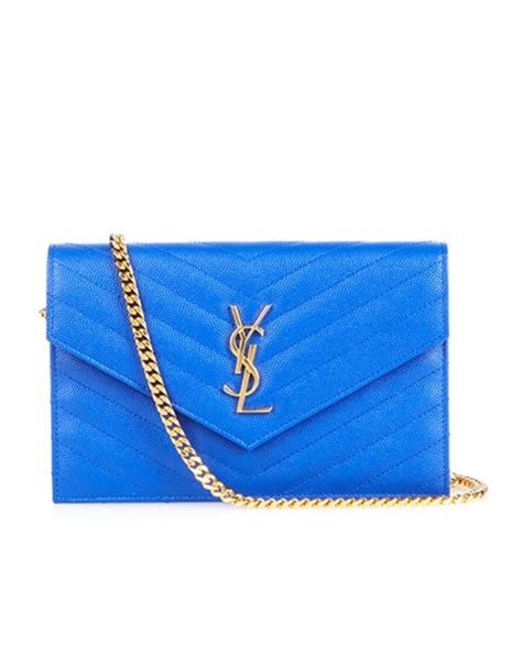 light blue ysl bag monogram shiny